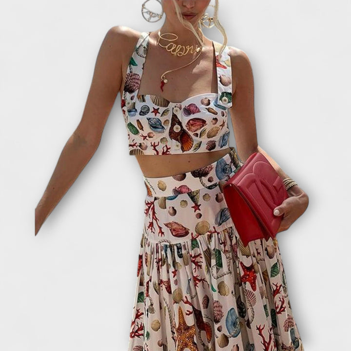 Heather - Stylisches zweiteiliges Set mit Rock