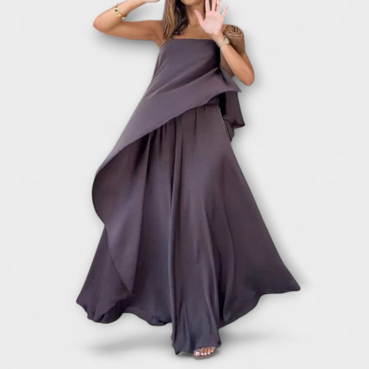 Ruby - Eleganter trägerloser Top und Rock