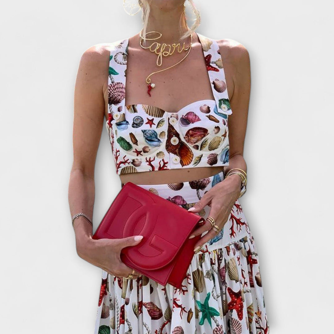 Heather - Stylisches zweiteiliges Set mit Rock