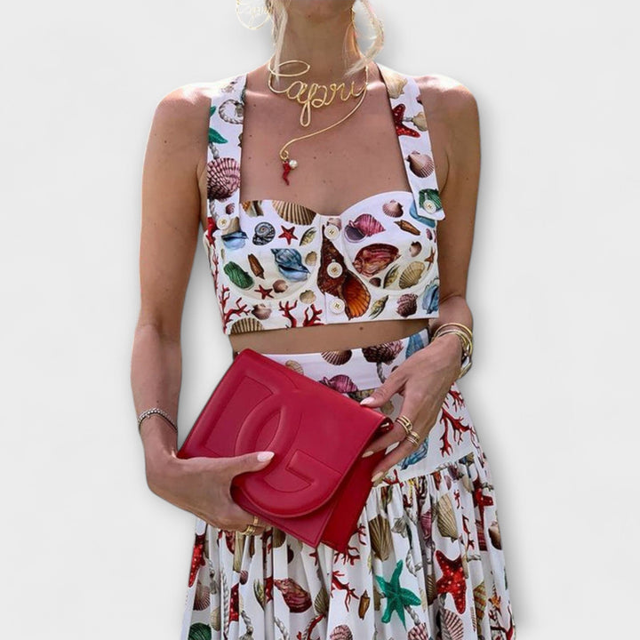 Heather - Stylisches zweiteiliges Set mit Rock