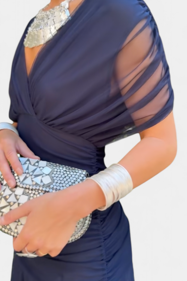 Magda | Lange blumige Kleider mit V-Ausschnitt